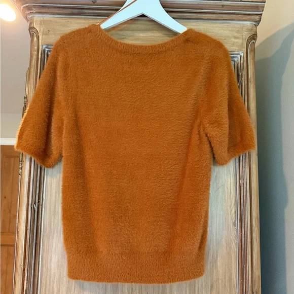 Maeve Scoop Neck Eyelash Sweater Tee size S - Picture 3 of 7